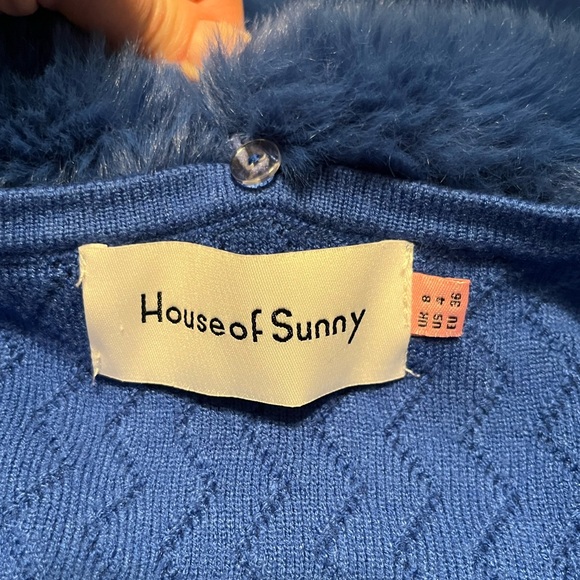 House of Sunny Peggy Cardigan Blue - Picture 7 of 14